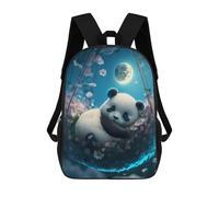 sinyumoney Panda Dreams in Flowers Kids Backpack,School Backpack Kids School Bag 3D Printed Cartoon Large Capacity Backpack for Kids Boys And Girls 17inch
