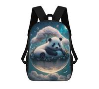 sinyumoney Panda Dreamscape School Bags Secondary Causal Travel High School Bags for School/Work/Travel 17inch