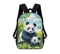 sinyumoney Panda Family in Nature Backpack School Bag Water Resistant School Bag Business Backpack for Girls Boys Teenage 17inch