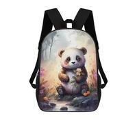 sinyumoney Panda Fiction Children's School Backpack 3D Printed for Kids Travel Rucksacks Book Bags Kids School Bag 17inch