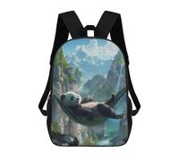 sinyumoney Panda Hammock Landscape Backpack School Bag Rucksack Casual Daypacks School Work Travel Bag for Men, Women & Teenage Boys 17inch