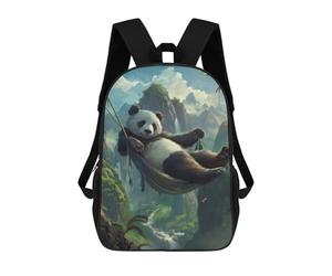 sinyumoney Panda Hammock Mountains School Backpack Lightweight Schoolbag Dayback Bookbag College for Teenage Girls Boys Women Men 17inch