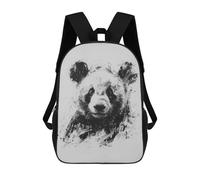 sinyumoney Panda Head In Charcoal Kids Backpack, Kids School Bag 3D Printed School Backpacks for Boys And Teenager School Students 17inch