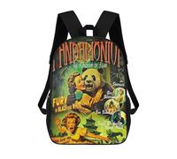 sinyumoney Panda Horror Movie Backpack School Large Water Resistant Laptop Backpack for Teenage Girls Boys Women Men 17inch