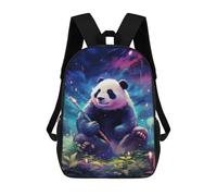 sinyumoney Panda in A Fantasy Forest -2 3D Printed Children's School Backpack for Kids High Capacity Travel Rucksacks Book Bags Kids School Bag Back Pack 17inch