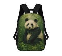 sinyumoney Panda in Bamboo Forest Children's Backpack, 17 Inch 3D Printed School Backpack, Backpack Cartoon Adjustable School Bag for Primary School