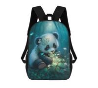 sinyumoney Panda in Enchanted Forest Rucksack Water Resistant Travel Backpack Computer Bag for Men, Women & Teenage Boys 17inch