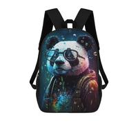 sinyumoney Panda in Glasses Art Print Backpack School Bag Business Laptop Rucksack Bag Unisex Casual Daypack for School/Work/Travel 17inch