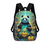 sinyumoney Panda in Halloween Forest Backpack Cartoon Plush Bag, 3D Backpack for Kids School Bag Birthday Gift Idea for Boys And Girls 17inch