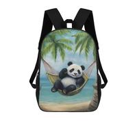 sinyumoney Panda in Hammock Beach Daypack Casual Backpacks School Bag For Girls Boys High College Teenagers Rucksack Men Women Travel Laptop Rucksack College Bookbag 17inch