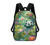 sinyumoney Panda in Lily Pond School Backpack Large Water Resistant Laptop Backpack for Men, Women & Teenage Boys 17inch