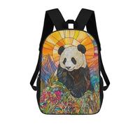 sinyumoney Panda in Mountain Sunset Children's Backpacks School 3D Printed Bag Bookbag for Kids Travel Rucksacks Boy Girl Book Bags Kids School Bag 17inch