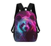 sinyumoney Panda Japanese Neon School Backpack School Bags For Girls Boys Backpack With Pocket Fashion School Bag Kids Backpack 17inch