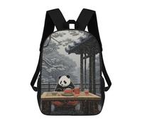 sinyumoney Panda Japanese Painting Backpack School Bag Computer Rucksack for School/Work/Travel for Boys/Girls/Teenagers 17inch