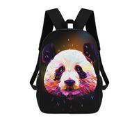 sinyumoney Panda Low Poly Abstract Kids School Backpack School Bag 3D Printed School Bag for Boys Elementary And Middle School Students 17inch