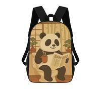 sinyumoney Panda on Toilet Reading Newspaper Rucksack Fashion Stationery Backpack Waterproof Casual Daypacks for Men/Women 17inch