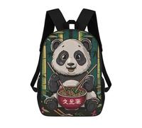 sinyumoney Panda Ramen Food School Backpack Water Resistant Travel Backpack Computer Bag for Girls Boys Teenage 17inch