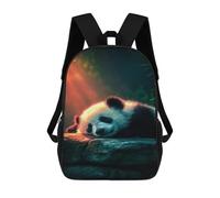 sinyumoney Panda Resting on Rock School Backpack Secondary Causal Travel High School Bags for Camping Outdoor Adventures And Daily Travel 17inch