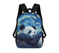 sinyumoney Panda Starry Night Children's Backpacks School Backpack 3D Printed for Kids Travel Rucksacks Book Bags Kids 17inch School Bag