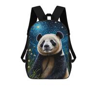 sinyumoney Panda Starry Night School Bags Water Resistant School Bag Business Backpack - Perfect for Travel, Work And Daily Use 17inch