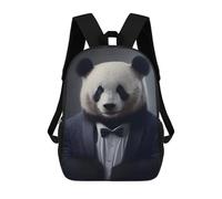 sinyumoney Panda Suit Rucksack Daypacks Business Backpack Water Resistant Bookbag for Men/Women 17inch