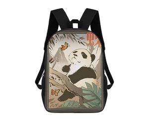 sinyumoney Panda Traditional Japanese School Bags Water Resistant School Bag Business Backpack for Boys/Girls/Teenagers 17inch