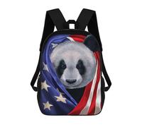 sinyumoney Panda USA Patriot School Backpack Travel College Rucksack Backpacks for Campus Outdoor Travel Sports 17inch