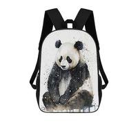 sinyumoney Panda Watercolor Backpacks Kids School Backpack School Bag 3D Printed School Bag for Boys Elementary And Middle School Students 17inch