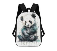 sinyumoney Panda Watercolor Rucksack Large School Backpack for Boys - Perfect for Travel, Work And Daily Use 17inch