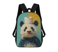 sinyumoney Panda with Toilet Paper on Head School Bags Computer Rucksack for School/Work/Travel for Camping Outdoor Adventures And Daily Travel 17inch