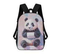 sinyumoney Panda with Toilet Paper School Backpack High Secondary School Bags Casual Backpack for Girls Boys Teenage 17inch