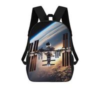 sinyumoney Panoramic Earth Orbit View Backpack School Bag Lightweight Airport College Students Back Pack for Men, Women & Teenage Boys 17inch