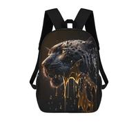sinyumoney Panther Drips Rucksacks 3D Printed Children 17inch Backpacks Fashion Casual Daypack Travel Bags Outdoor Casual Daypack for Boy And Girl