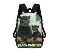 sinyumoney Panther Family Backpacks Kids School Backpack Fashion School Bag 3D Printed School Bag for Boys Elementary And Middle School Students 17inch