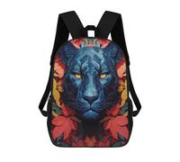 sinyumoney Panther Flower Portrait 1 Backpack School Rucksack Casual Daypacks School Work Travel Bag for Girl, Teen Girls 17inch