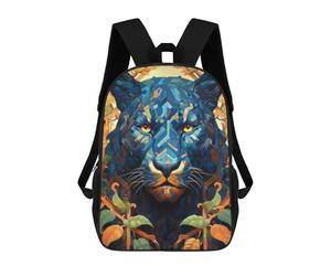 sinyumoney Panther Flower Portrait 2 School Backpack for Girls Backpack Water Repellent Casual Daypack Lightweight Rucksack Boy Girl School Backpack 17inch