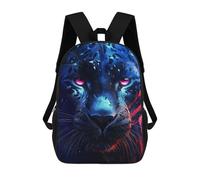 sinyumoney Panther Gaze Backpack School Bag Secondary Causal Travel High School Bags - Perfect for Travel, Work And Daily Use 17inch