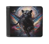 sinyumoney Panther in Cosmic Flight 3D Print Clutch Purse Holds Bills Credit RFID Blocking Minimalist Style Wallets Gifts 11.7cm*9.5cm