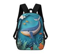 sinyumoney Papercraft Whale Backpack School Large Water Resistant Laptop Backpack for Teenage Girls Boys Women Men 17inch