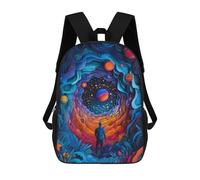 sinyumoney Papercut Alien World Children's Backpacks School Backpack 3D Printed Backpack for Kids Travel Rucksacks Book Bags Kids School Bag 17inch