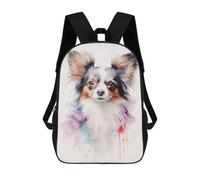 sinyumoney Papillon Dog Portrait School Backpack Large Water Resistant Laptop Backpack for Boys/Girls/Teenagers 17inch