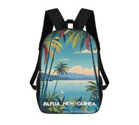 sinyumoney Papua Tropical Escape Backpacks 3D Printed Kids School Backpack Outdoor Casual Daypack Fashion Casual Children Backpacks Cute Travel Bags 17inch