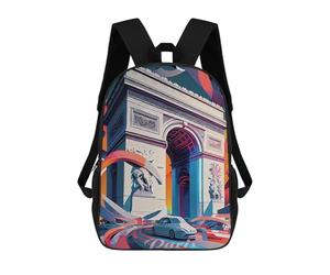 sinyumoney Paris Arc De Triomphe 1 Backpack School Bag Travel College Rucksack Backpacks for Camping Outdoor Adventures And Daily Travel 17inch