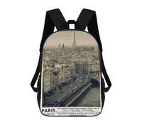 sinyumoney Paris France Ronaldo Backpack, Children's Backpack, Student School Bag, Book Bag, 3D Printed School Bag For Boys And Girls, 17inch