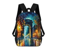 sinyumoney Paris in Color Backpack School Bag Water Resistant School Bag Business Backpack - Perfect for Travel, Work And Daily Use 17inch