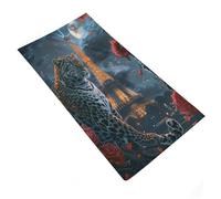 sinyumoney Paris Night Leopard Romance GSM Washable Towels Highly Absorbent Quick Towel Gentle for Sensitive Skin 35x73cm