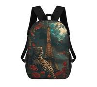 sinyumoney Paris Night Romance Backpack School Daypacks Business Backpack Water Resistant Bookbag for Boys/Girls/Teenagers 17inch