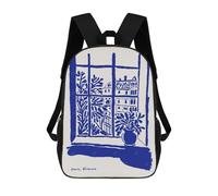 sinyumoney Paris Window View Rucksack Daypacks Business Backpack Water Resistant Bookbag for Girl, Teen Girls 17inch