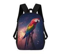 sinyumoney Parrot in Space -1 Rucksack Rucksack Casual Daypacks School Work Travel Bag for Men, Women & Teenage Boys 17inch