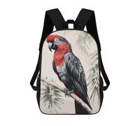 sinyumoney Parrot Japanese Painting School Backpack Large Water Resistant Laptop Backpack for Girls Boys Teenage 17inch